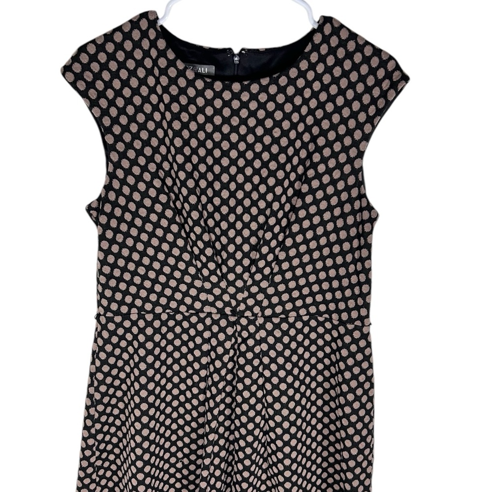Roz & Ali Black and Brown Polka Dot Dress Size 12